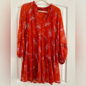 Vince Camuto Women's Lightweight Three Tier Mini Dress